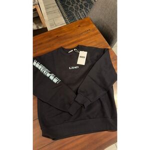 LSKD Static Oversized Sweater Black Skyride M‎ USWE01735 Pullover Sweatshirt NEW